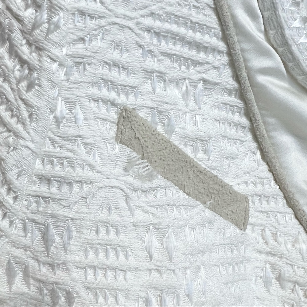 IRO • Kendall Jenner • Felicy Ivory Jacquard Silk Lamb Leather Trim Moto Jacket - Picture 14 of 16